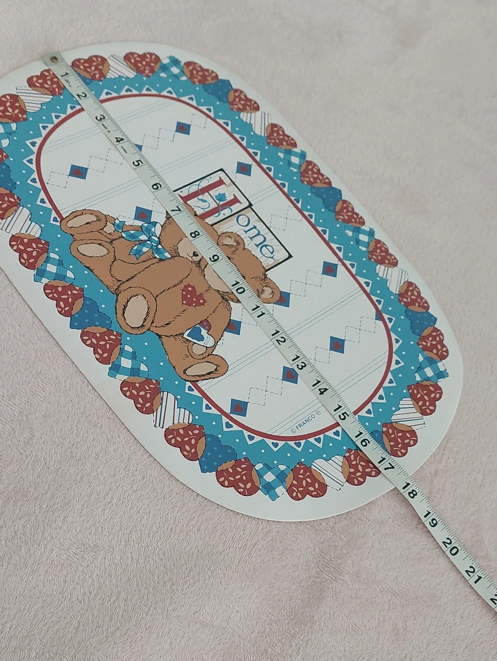 Set of 6 Vintage HOME Teddy Bear Vinyl Placemats NWT